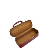 Gold-Tone Round Zipper Bottom Satchel