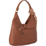 Cargo Pebble Leather Hobo with Scarf