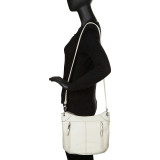 Large Simple Grain Leather Convertible Crossbody