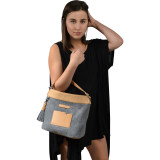 Boheme Crossbody/Handbag Boiled Wool Genuine Leather