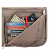 Anti-Theft 10 Pocket Messenger with Organizer - Hard Bottom