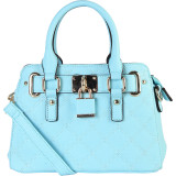 Women's Multicolor Faux-leather Front Lock Decoration Small Mini Shell-shape Top-handle Handbag
