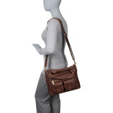 Elizabeth Two Pocket Leather Hobo