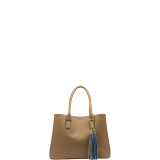 June Double Handle Tassel Tote