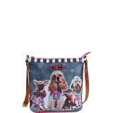 Sidney Dog Family Print Cross Body