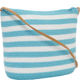 Paper Straw Stripe Crossbody