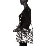 Alena Zebra Print Shoulder Bag