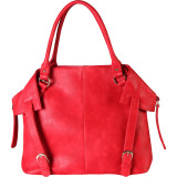 PU Leather Tote Diaper Bag with Baby Changing Pad and Bottle Insulation