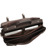 Leather Gusset Laptop Briefcase