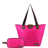 2 Piece Foldable Tote and Toiletry Bag Set