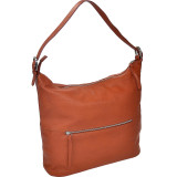 Leather Top Zip Hobo