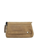8.5" Large Leather Clutch Bag