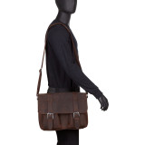 Full Grain Leather Casual Messenger Bag