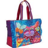 Cats with Butterflies Oversized Tote