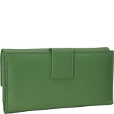 Leather Wallet with 1/2 Flap & Tab