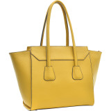 Faux Leather Winged Satchel