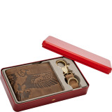 Eagle Large Coin Pocket Bifold and Keyfob Gift Set