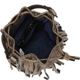 Fringe Drawstring Crossbody