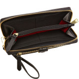 Chairroom Mixed Media Zip Around Wallet with RFID Blocking
