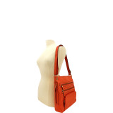 Veg Tan Triple Zip Crossbody