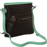 Floral Embroidered Handbag with Tassel