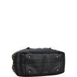 Large Studded Faux Leather Satchel