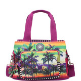 WR Crinkle Nylon Print Satchel