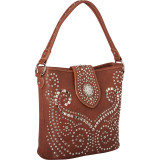 Silver Floral Bling Hobo