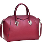 Faux Leather Weekender Satchel with Removable Strap