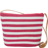 Paper Straw Stripe Crossbody