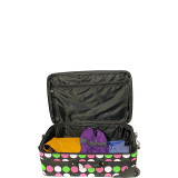 New Multi Dot 3-Piece Expandable Upright Luggage Set