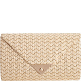 Straw Clutch In Chevron