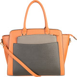 Double Top Handle Large Tote Bag with Removable Strap