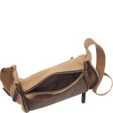 Stylish Canvas Leather Shoulder Bag