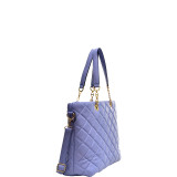 Quilted Tote with Chain Handles