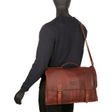 Soft Leather Laptop Messenger Bag and Brief XL