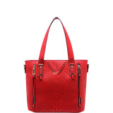 Faye Drive Laser-Cut Shoulder Bag