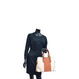 Colorblock Slim Briefcase with Removable Shoulder Strap