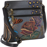 Hand Painted Leather Medium Crossbody