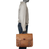 Wide Laptop Messenger and Brief Bag