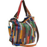 Multi-Colored Lloyd Leather Tote