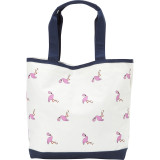 Canvas Flamingo Tall Tote