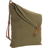 Casual Style Cotton Canvas Cross Body Shoulder Bag