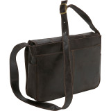 Distressed Leather Laptop Messenger