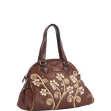 Tilly Beaded Flowers Satchel Bag