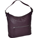 Leather Top Zip Hobo