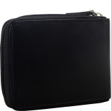 Mens RFID Secure Zippered Wallet With Removable Passcase