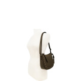 Faux Leather Studded Top Zip Crossbody