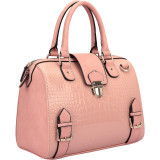 Structured Satchel with Zip Top Closure