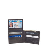 RFID Blocking Men's Bi-Fold Leather Wallet